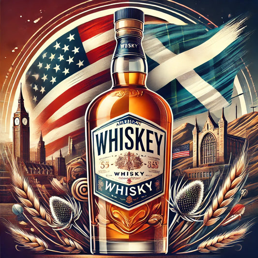 Explainer blog detailing why The Whiskey Lab uses 'whiskey' with an 'e' to reflect its American roots and Scotch whisky offerings.