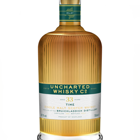 A picture of a bottle of Uncharted Whisky Co's whiskey.